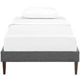 Tessie Fabric Bed Frame with Squared Tapered Legs