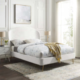 Mira Upholstered Performance Velvet Queen Platform Bed