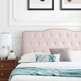 Amber Performance Velvet Platform Bed With Black Wood Legs
