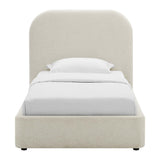 Keynote Upholstered Fabric Curved Platform Bed