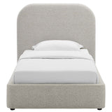 Keynote Upholstered Fabric Curved Platform Bed