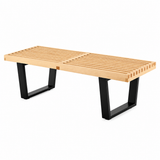 Slatted Wood Bench