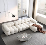 Calliope Bouclé Modular Sofa with Ottoman