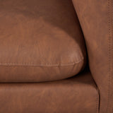 MAPLETON - Brown Vegan Leather 2-Seater Sofa
