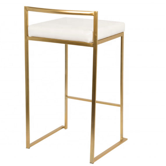 Salem Counter Stool Gold/White