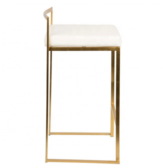 Salem Counter Stool Gold/White