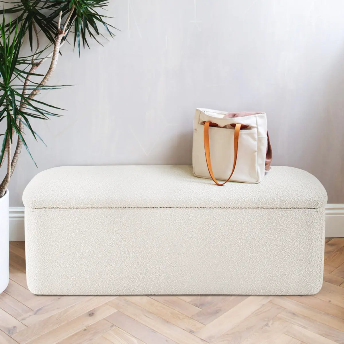 Pacha II Storage Bench (Boucle Fabric)