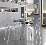 Modern Clear Ghost Armless Chair