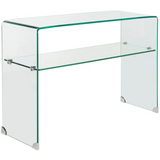 Waterfall Console with Top Shelf
