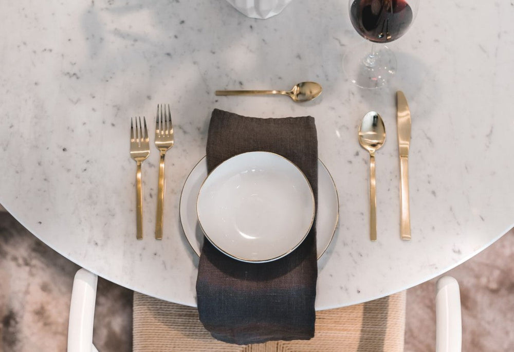 Oval Marble White Small Dining Table