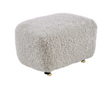 Flemming Lassen The Tired Man Lounge Chair & Footstool in Genuine Sheepskin