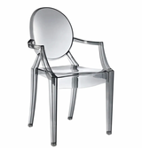 Modern Ghost Chair with Arm (Warehouse Sale, local pickup only)
