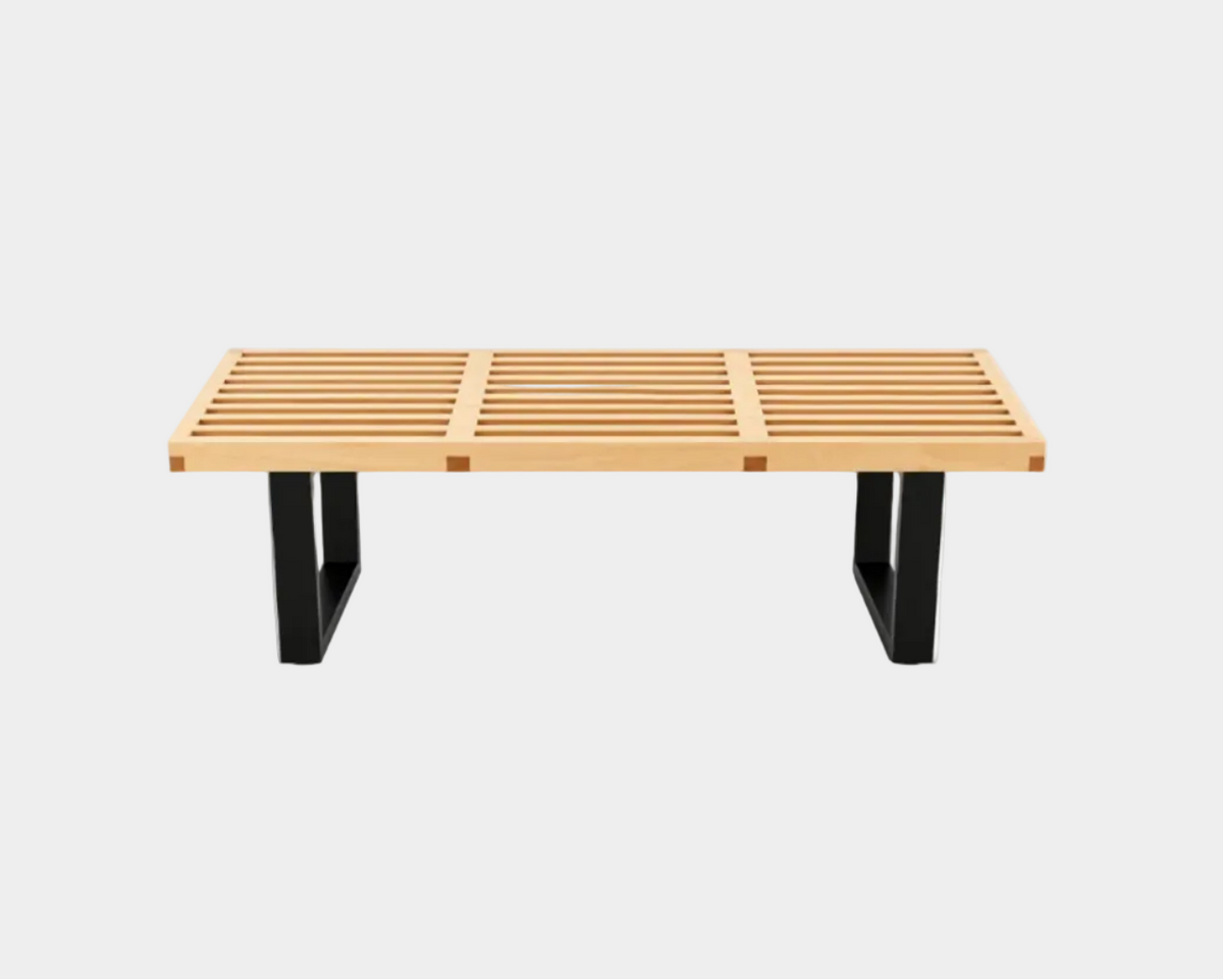 Slatted Wood Bench