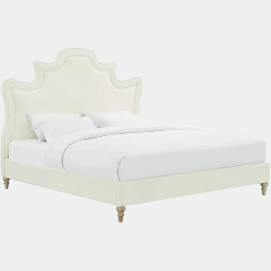 Serenity Cream Performance Velvet Bed