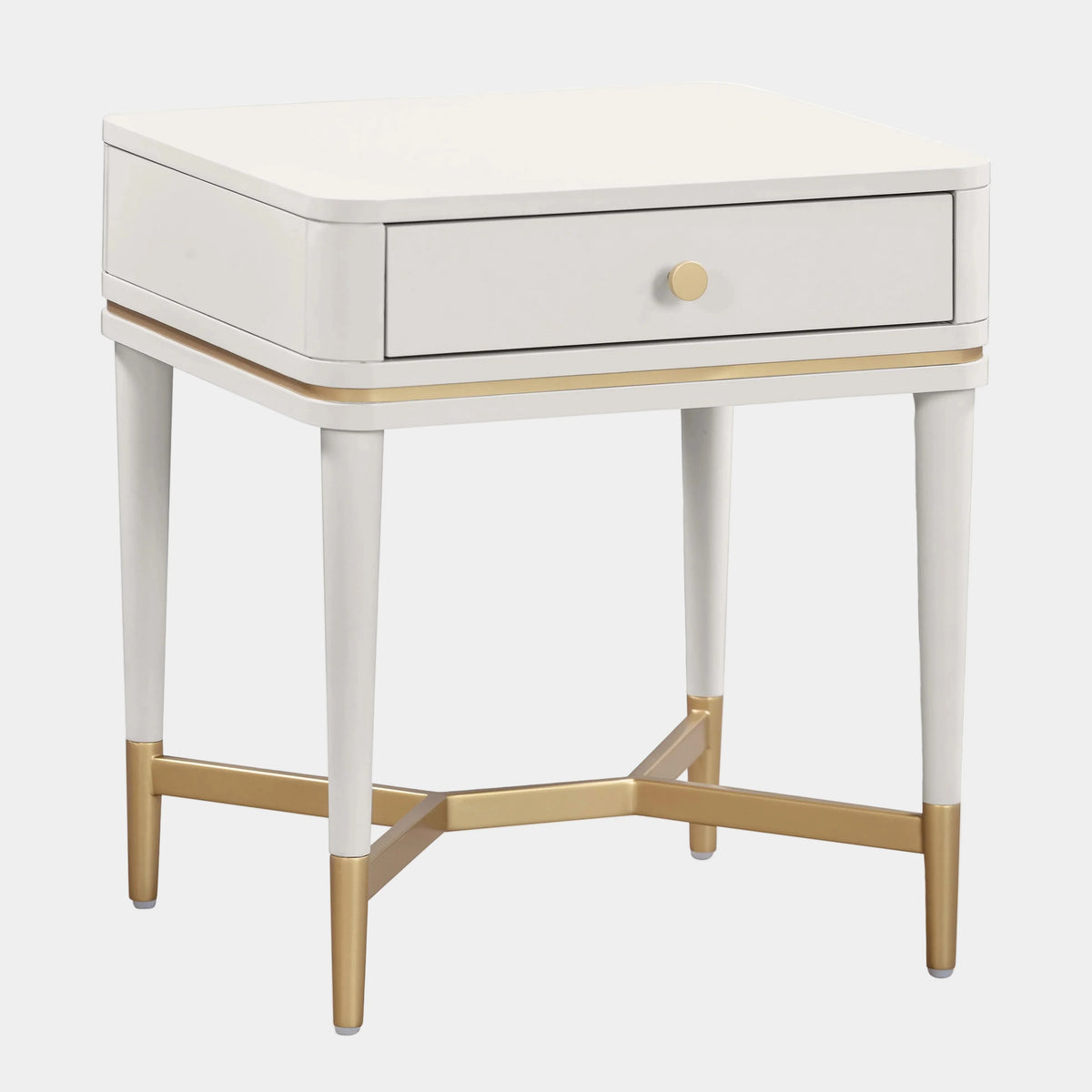 Julieta 19" Acacia Wood Nightstand With Drawer