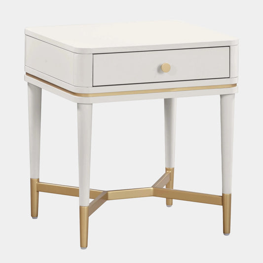 Julieta 19" Acacia Wood Nightstand With Drawer