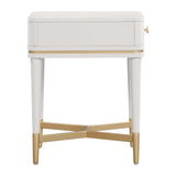 Julieta 19" Acacia Wood Nightstand With Drawer