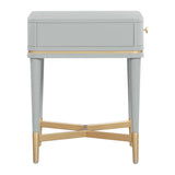 Julieta 19" Acacia Wood Nightstand With Drawer