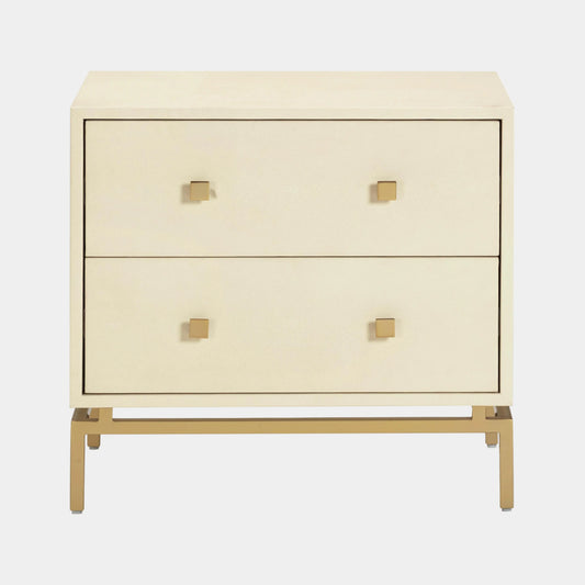 Pesce 25" Faux Shagreen 2-Drawer Nightstand