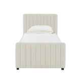 Angela Performance Velvet Trundle Bed in Twin