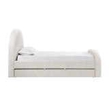Moon Cream Performance Boucle Twin Trundle Bed