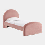 Moon Rose Upcycled Contract-Grade Chenille Twin Bed