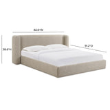 Babette Tan Contract-Grade Boucle Bed