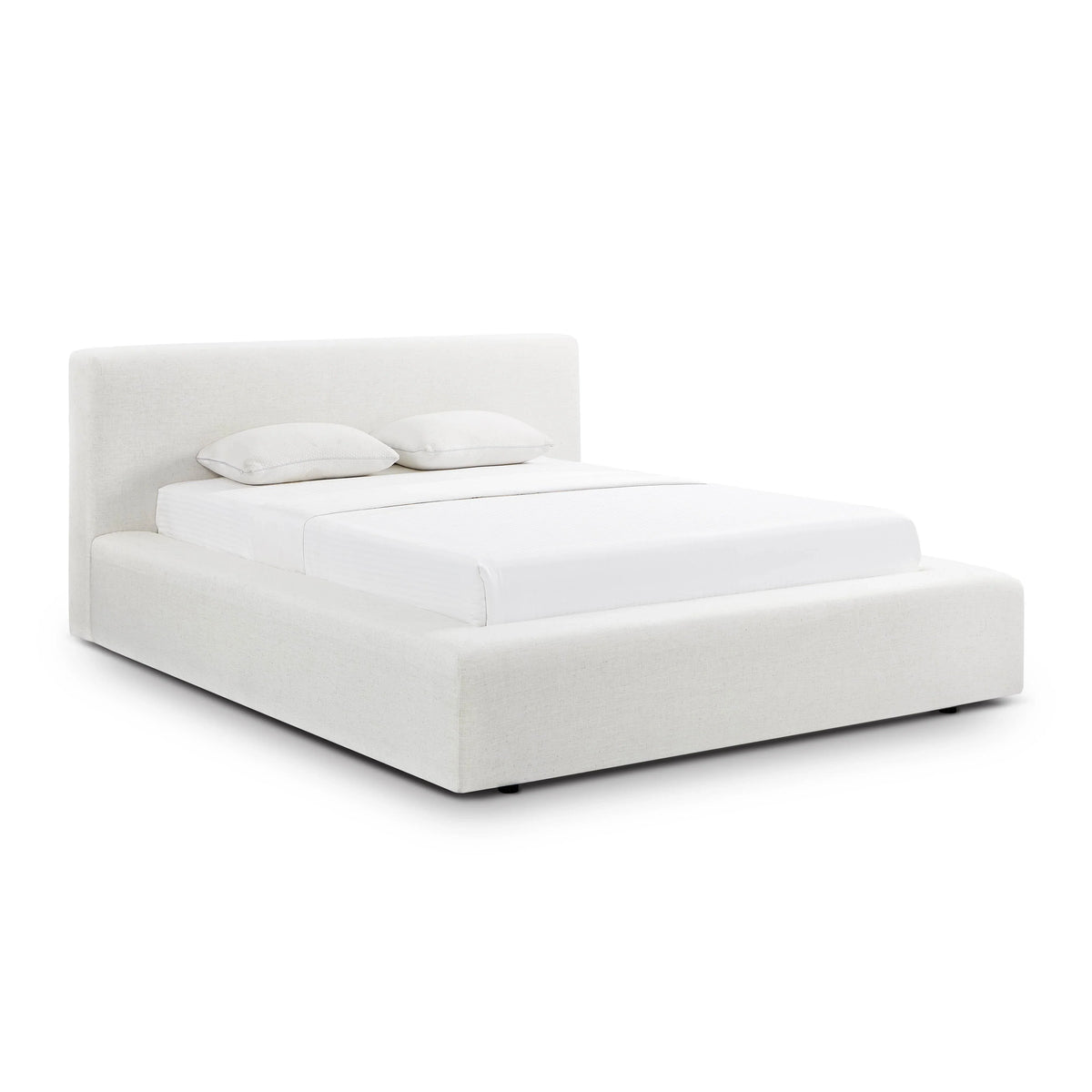 Meena Cream Upcycled Performance Linen Storage Bed