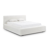 Meena Cream Upcycled Performance Linen Storage Bed