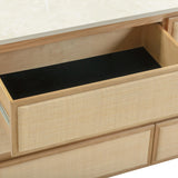 Paige 56" Natural Oak 6-Drawer Dresser