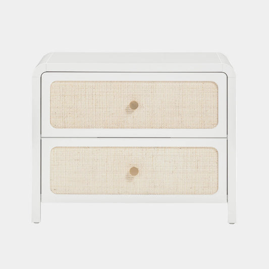 Patty 28" Rattan 2 Drawer Nightstand