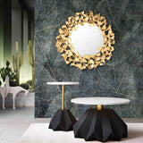 Lyrical Gold Round Wall Mirror (27"-36")
