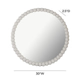 Baria 30" Wooden Round Wall Mirror