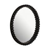 Baria 30" Wooden Round Wall Mirror