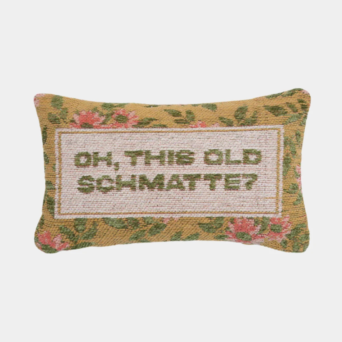 Oh, This Old Schmatte Jacquard Cotton Pillow