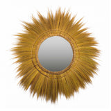 Mettu 51" Natural Grass Round Wall Mirror