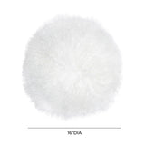 New Zealand 16" Sheepskin Round Throw Pillow