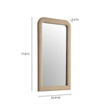 Heidi 43"X78" Upholstered Oversized Floor Mirror
