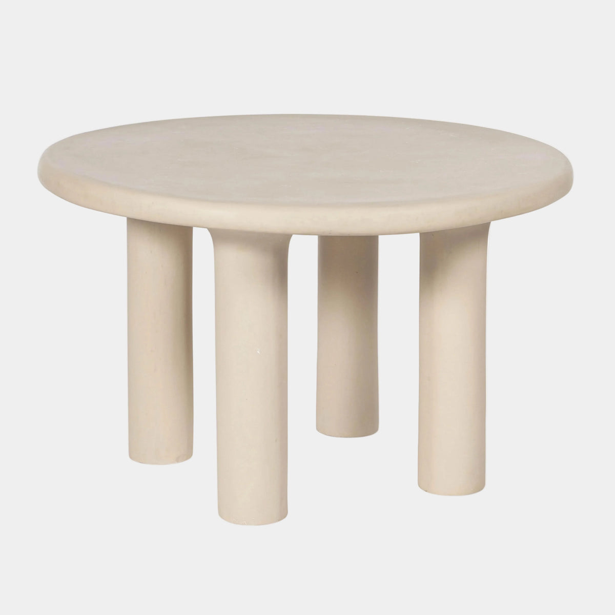 Barbara 47" Cream Textured Indoor / Outdoor Round Dining Table