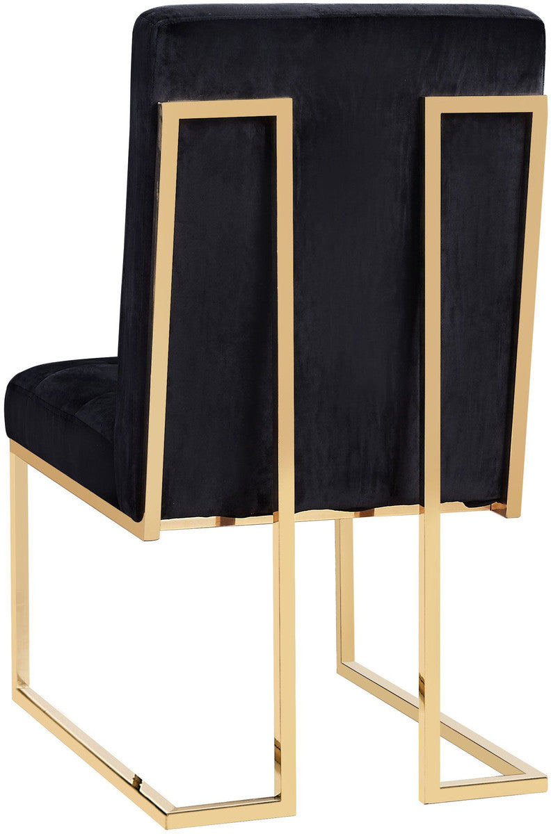 Akiko Black Velvet Chair