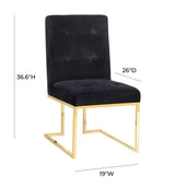 Akiko Black Velvet Chair