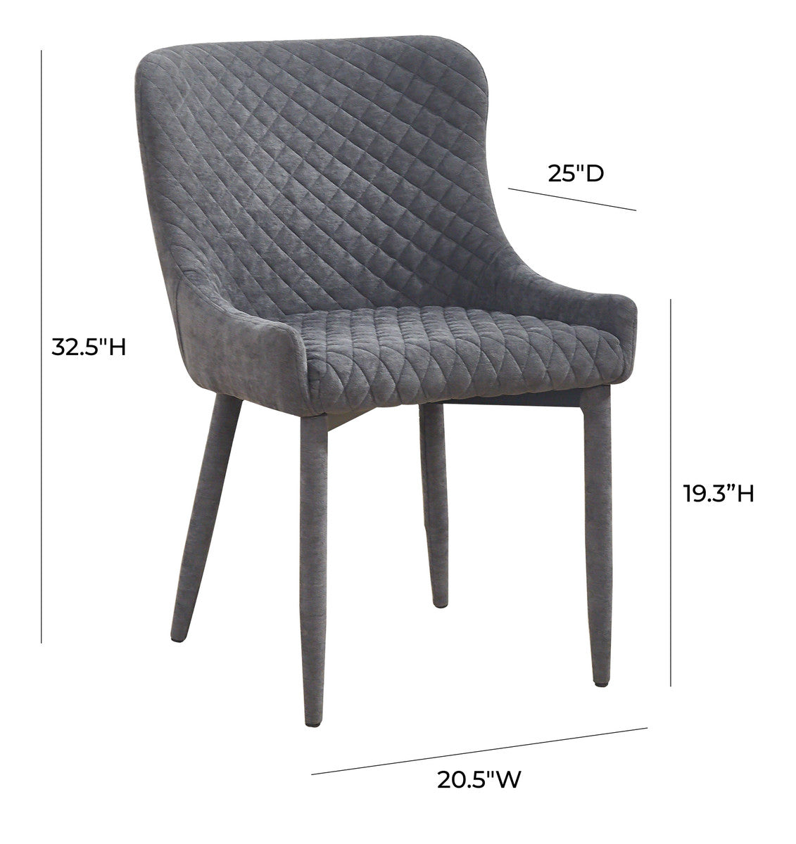 Draco Grey Velvet Chair