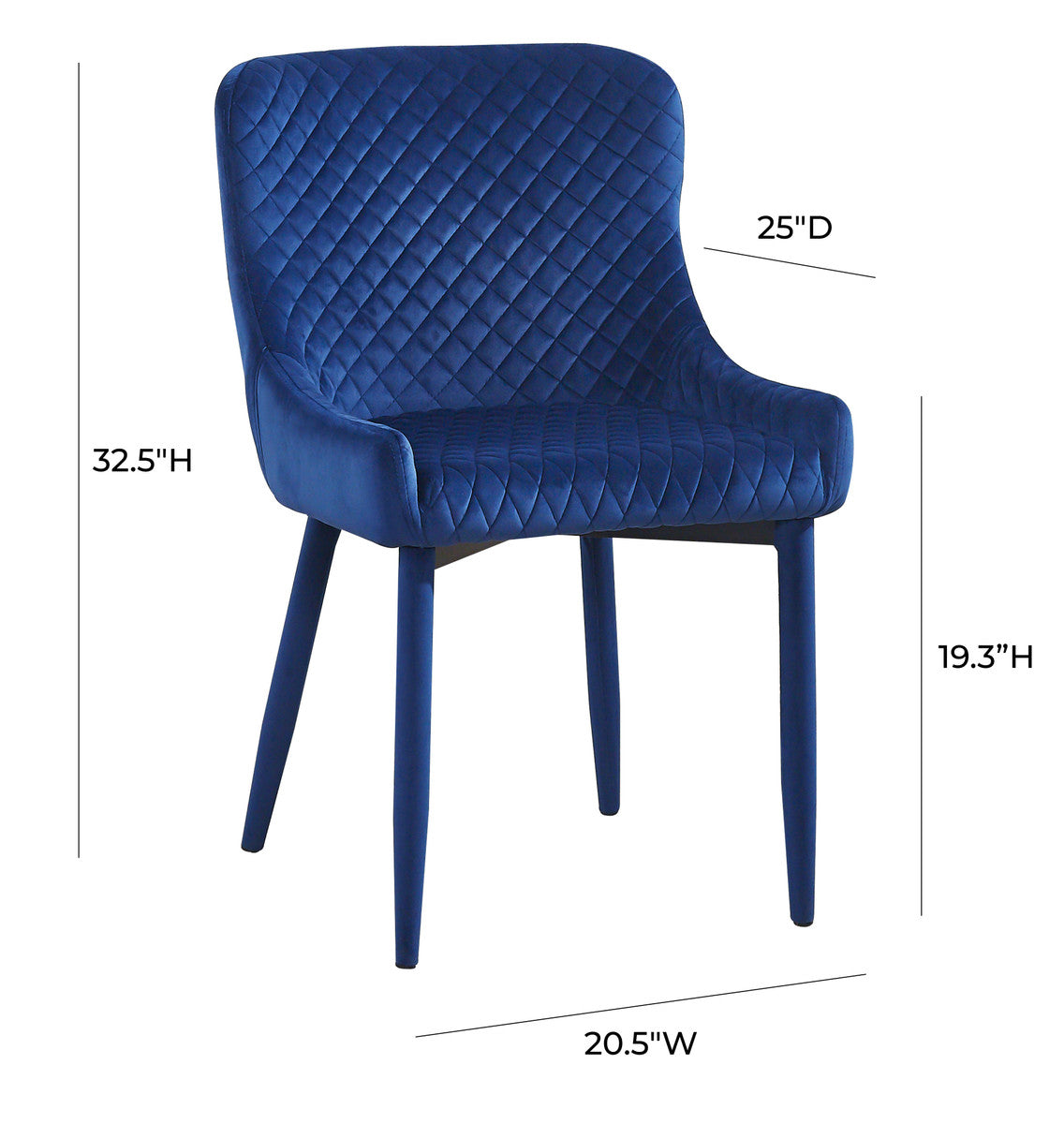 Draco Navy Velvet Chair