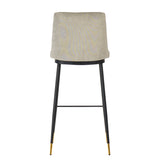 Evora Grey Velvet Counter Stool
