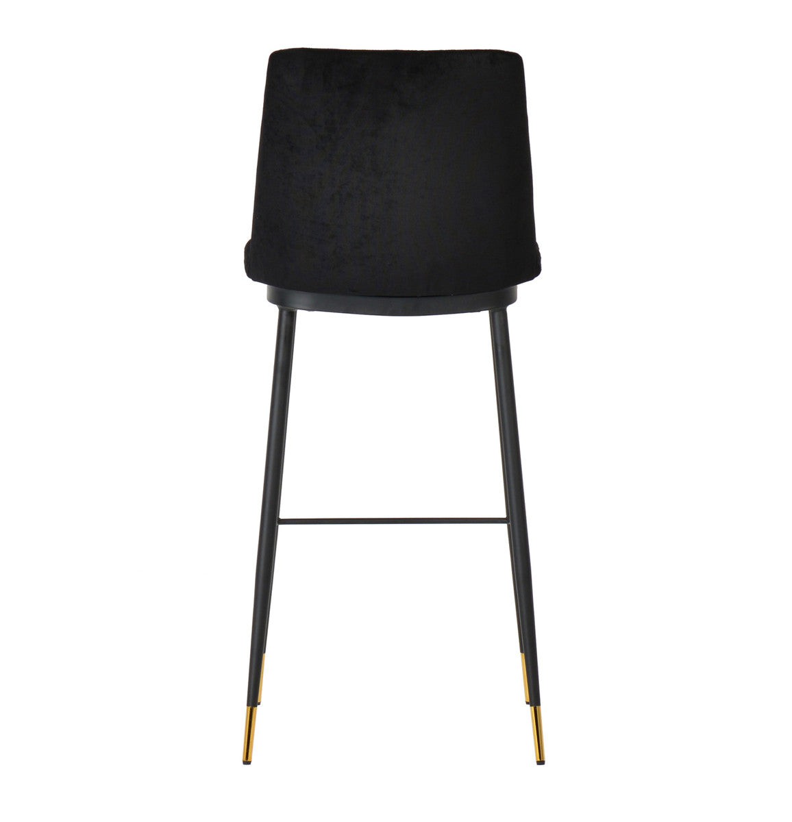 Evora Black Velvet Counter Stool