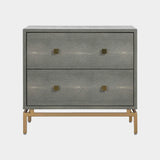 Pesce 25" Faux Shagreen 2-Drawer Nightstand
