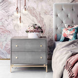 Pesce 25" Faux Shagreen 2-Drawer Nightstand