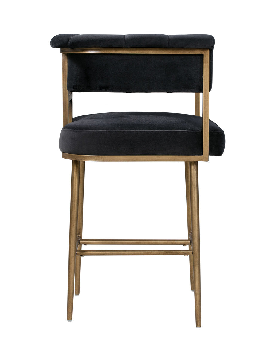 Astrid Grey Velvet Counter Stool