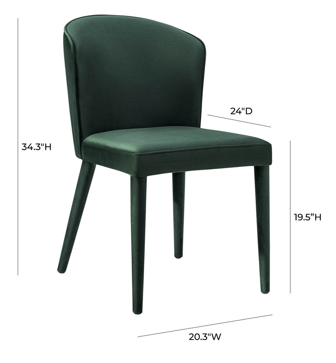 Metropolitan Forest Green Velvet Chair