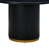 Chelsea 47" Oak Wood Round Dining Table